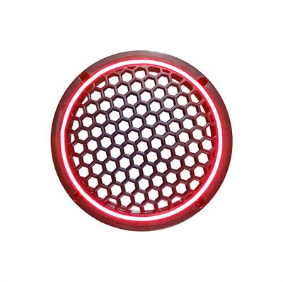 Neon Işıklı 20 cm Hoparlör ve Midrange Kapağı - 2 Adet - Kırmızı