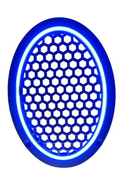 Neon Işıklı (6x9) İnç Kaliteli Plastik Hoparlör Ve Midrange Kapağı - 2 Adet - Mavi