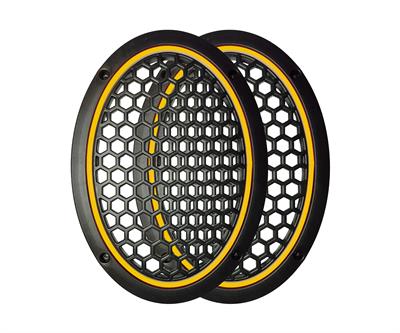 Neon Işıklı (6x9) İnç Kaliteli Plastik Hoparlör Ve Midrange Kapağı - 2 Adet - Amber - Gün Işığı