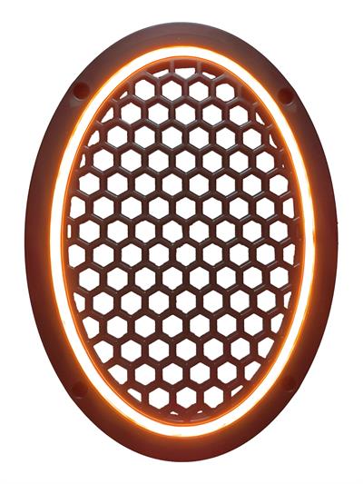 Neon Işıklı (6x9) İnç Kaliteli Plastik Hoparlör Ve Midrange Kapağı - 2 Adet - Turuncu