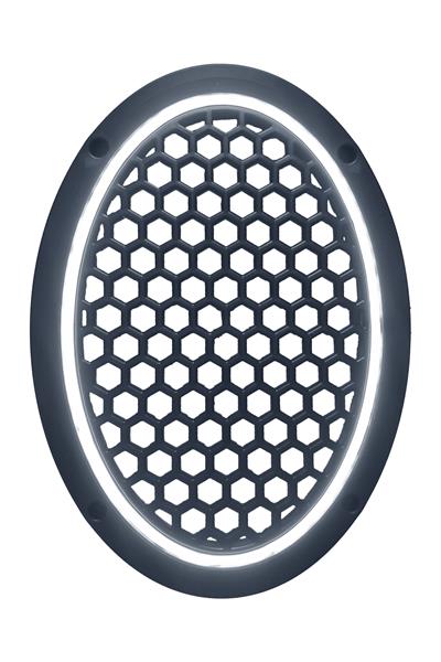 Neon Işıklı (6x9) İnç Kaliteli Plastik Hoparlör Ve Midrange Kapağı - 2 Adet - Beyaz