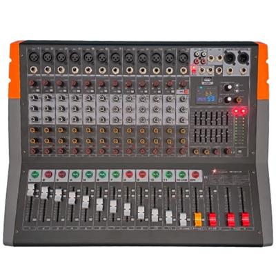 PM-12D1200 - 12 kanal 99 DSP Effect Power Mixer - 12 Mono + 2 AUX Giriş - 2x600 WATT