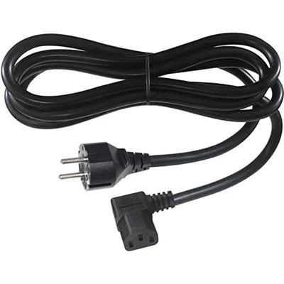 Power Güç Kablosu 90° Derece L Tipi Sol Açılı - 2 Mt - Orjinal Bakır - 3x1.0mm²
