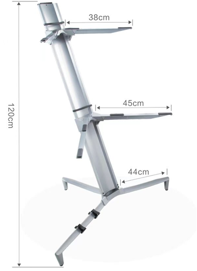 Profesyonel Spider Org Klavye Standı - Gri Robot Org Sehpası Çift Katlı Çanta Hediyeli