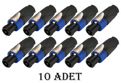 Spekon Erkek Fiş - 4 Pin Jak Konnektör Kaliteli - 10 ADET