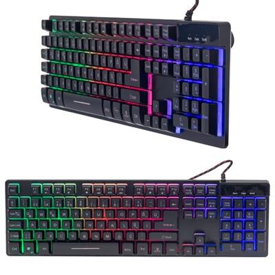 Usb Kablolu Metal Kasa Mekanik Hisli RGB Işıklı Oyuncu Gaming Klavye
