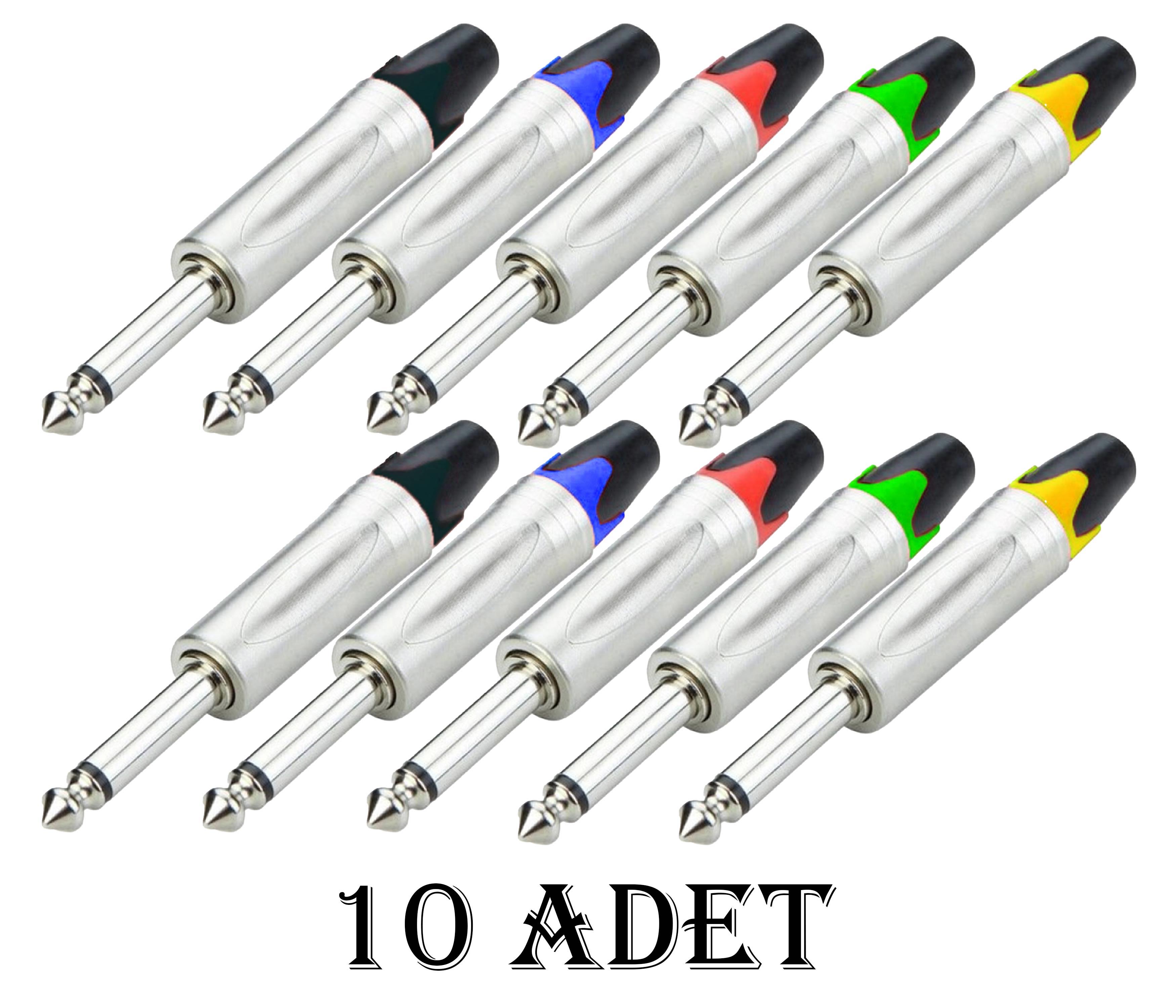 6.3 mm Mono Çivi Gitar Jak - 10 ADET