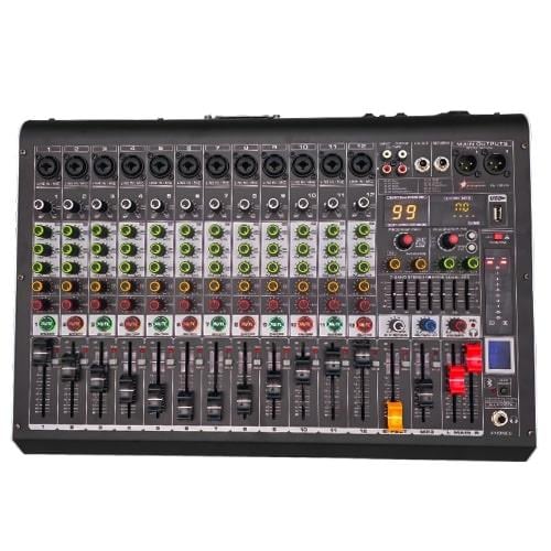 PM-12B800 - 12 kanal 99 DSP Effect Power Mixer - 12 Mono + 1 AUX Giriş - 2x400 WATT