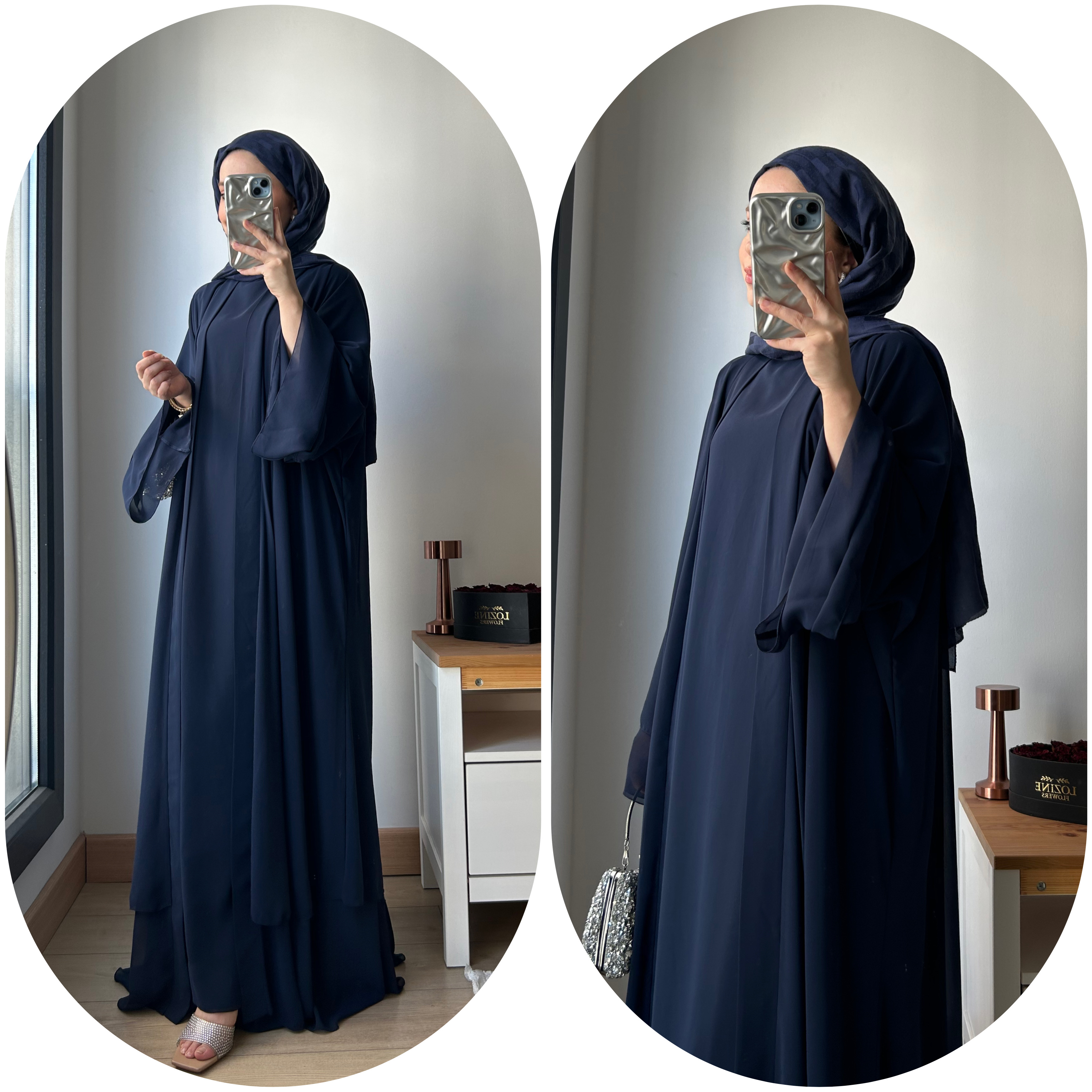 HÜDA Abaya Takım •Lacivert 
