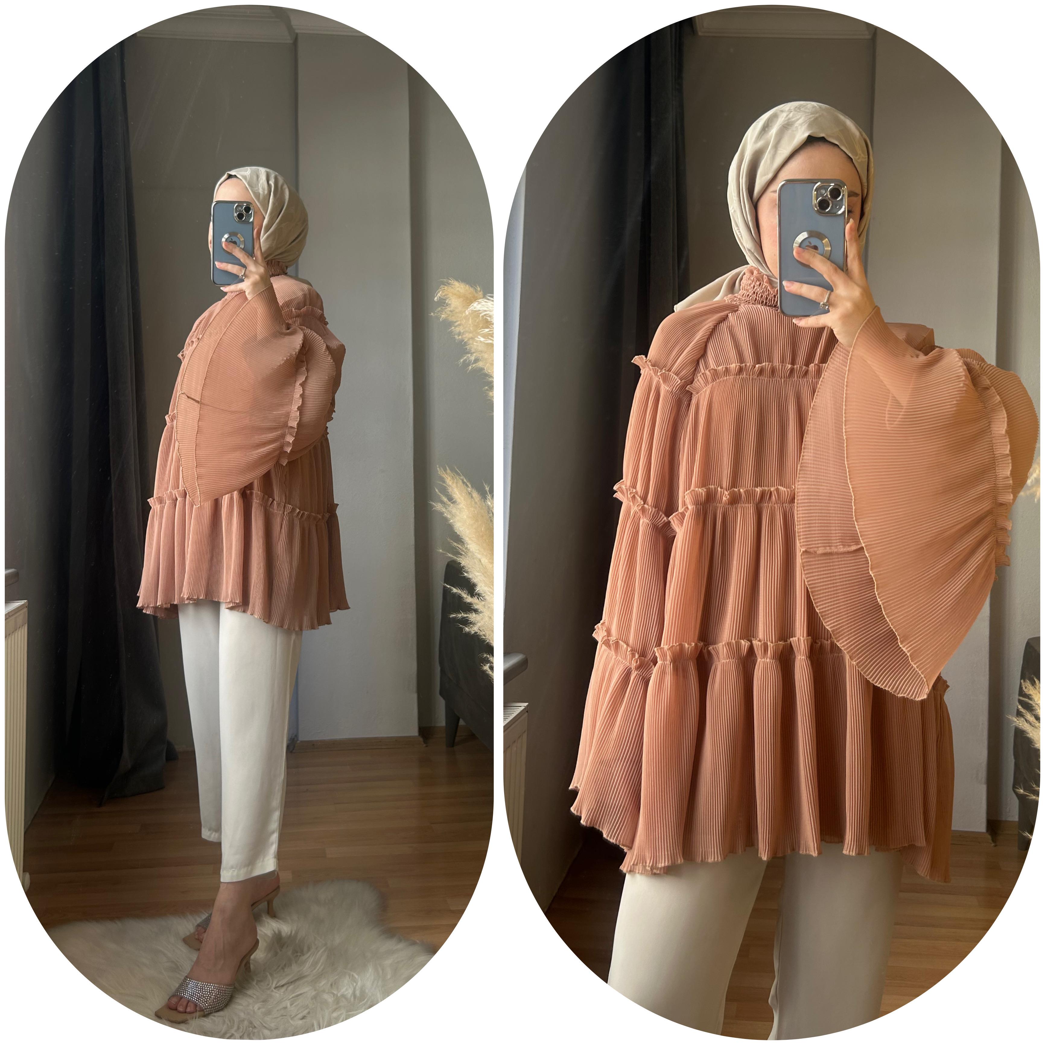 Lady Şifon Tunik•Pudra