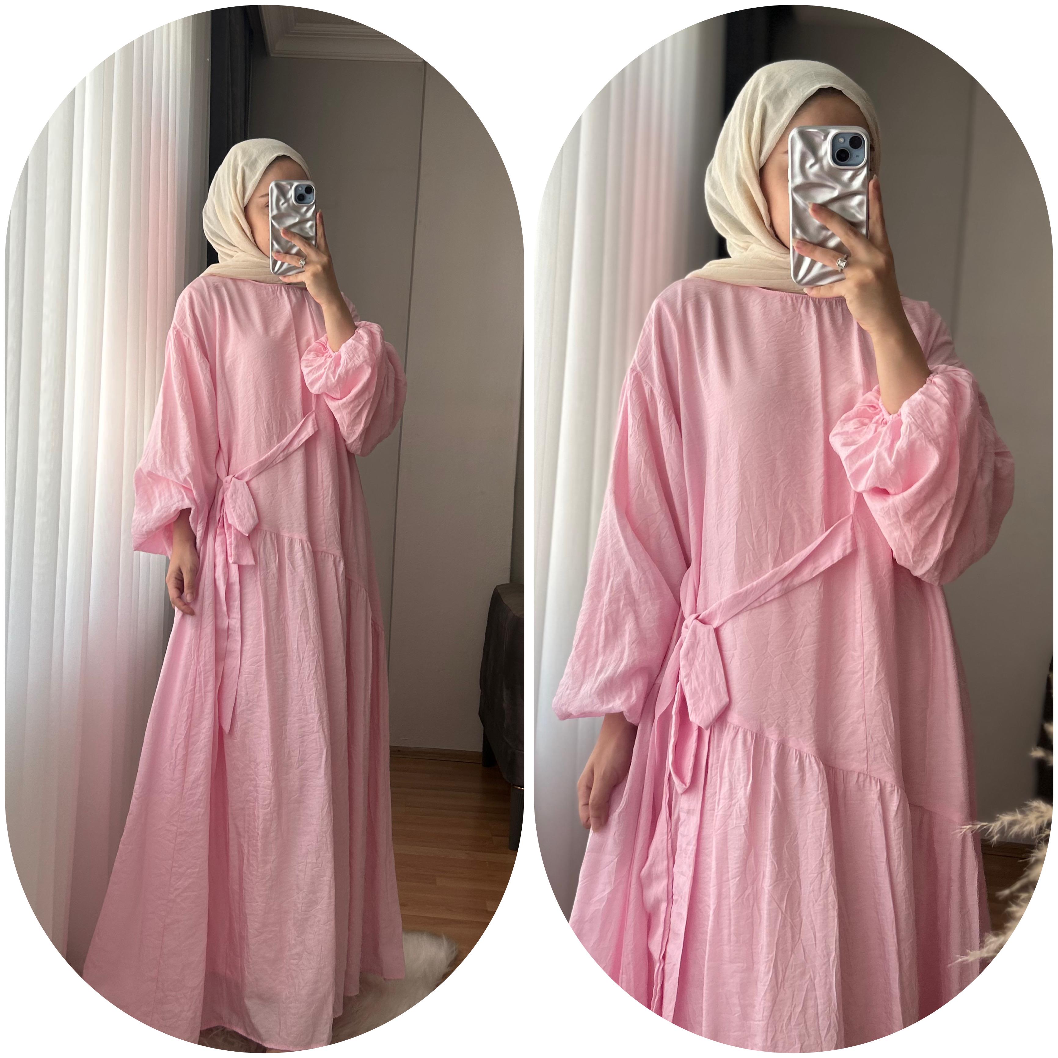MOUN ELBİSE PEMBE