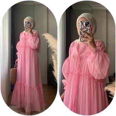 Manolya Elbise Pembe