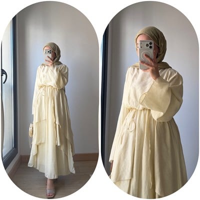 Perla•Elbise Bej
