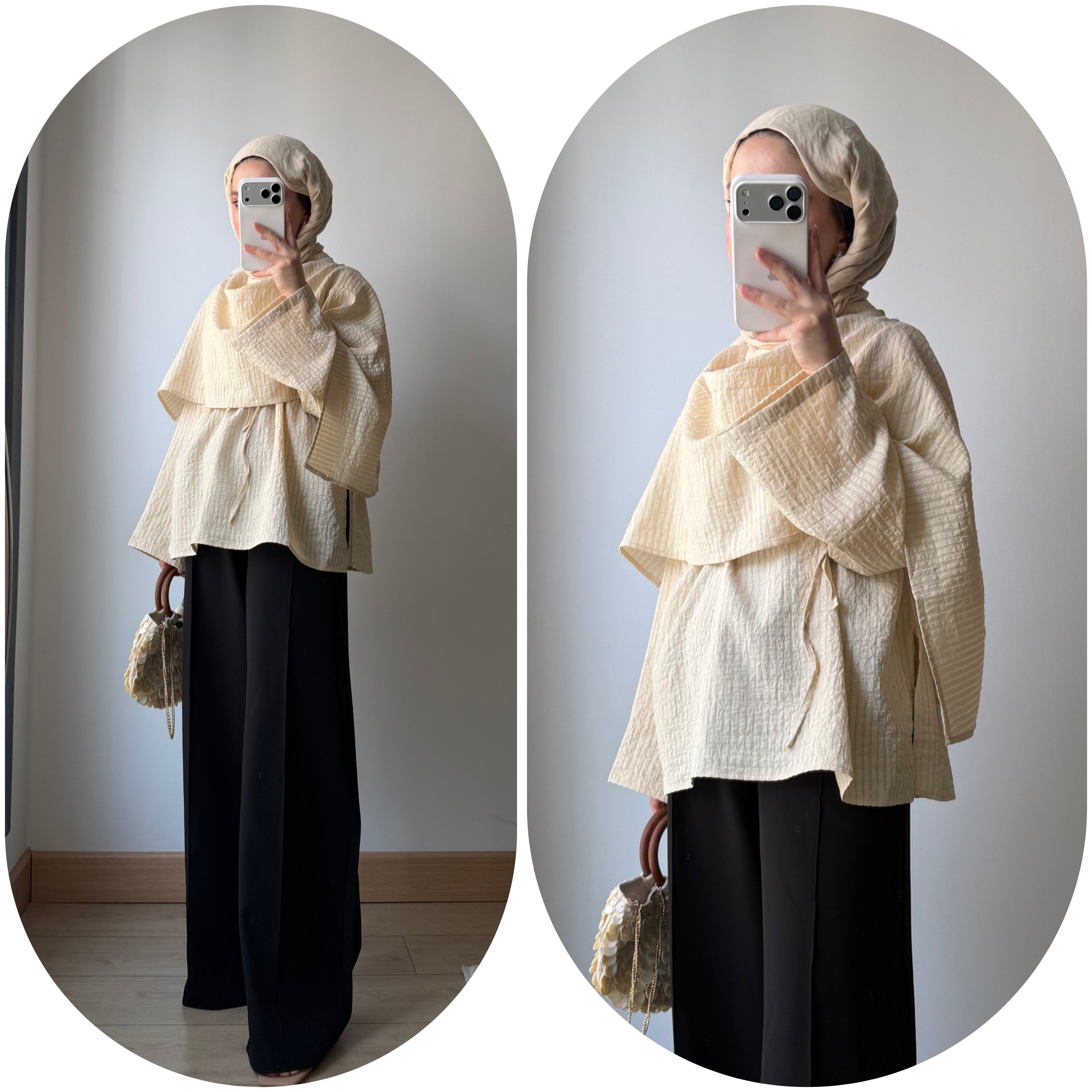 Şal Yaka Gömlek•Butter yellow 