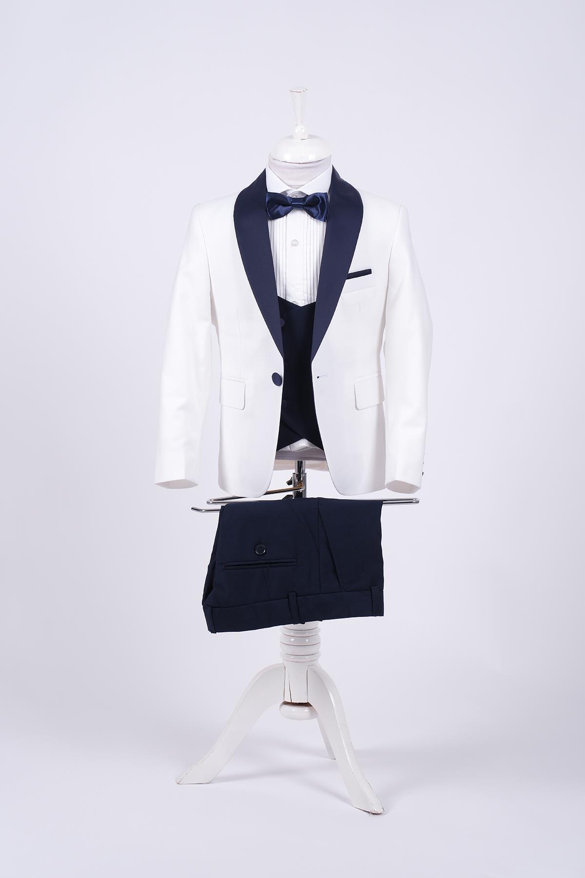 Doctor Junior Erkek Çocuk Smokin Takım Elbise Slim Fit / Gömleksiz