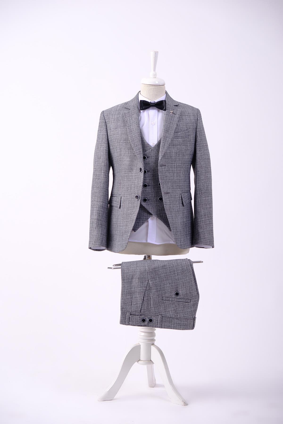 Doctor Junior Slim Fit Erkek Çocuk Üç Parça Takım Elbise