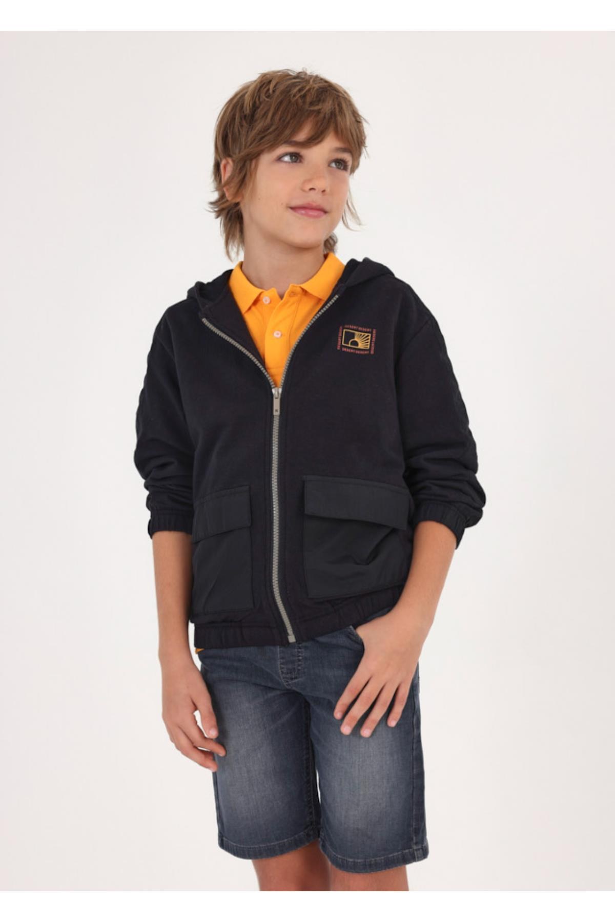 Mayoral Fermuarlı Kapüşonlu Erkek Çocuk Sweatshirt_mnvs6448