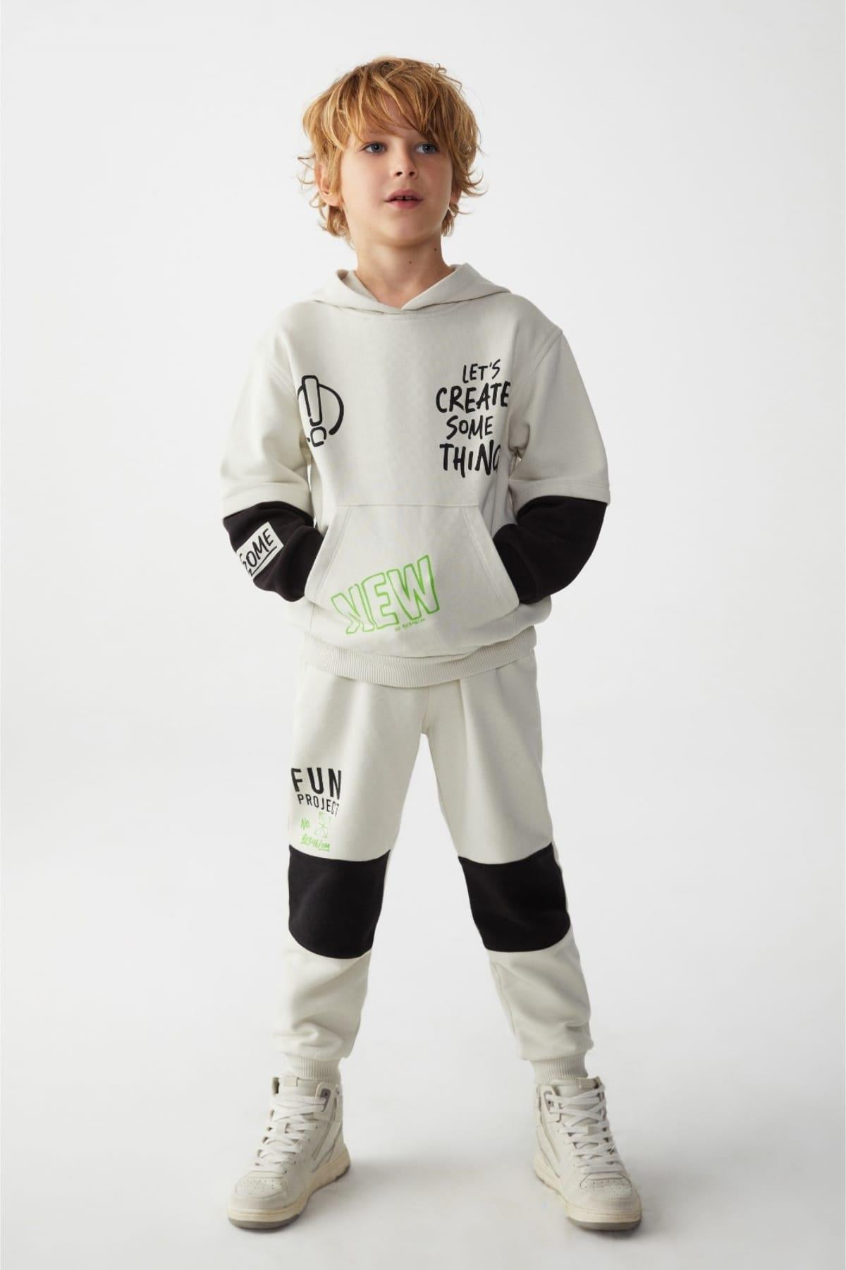 nk kids fun erkek çocuk kapüşonlu eşofman takımı