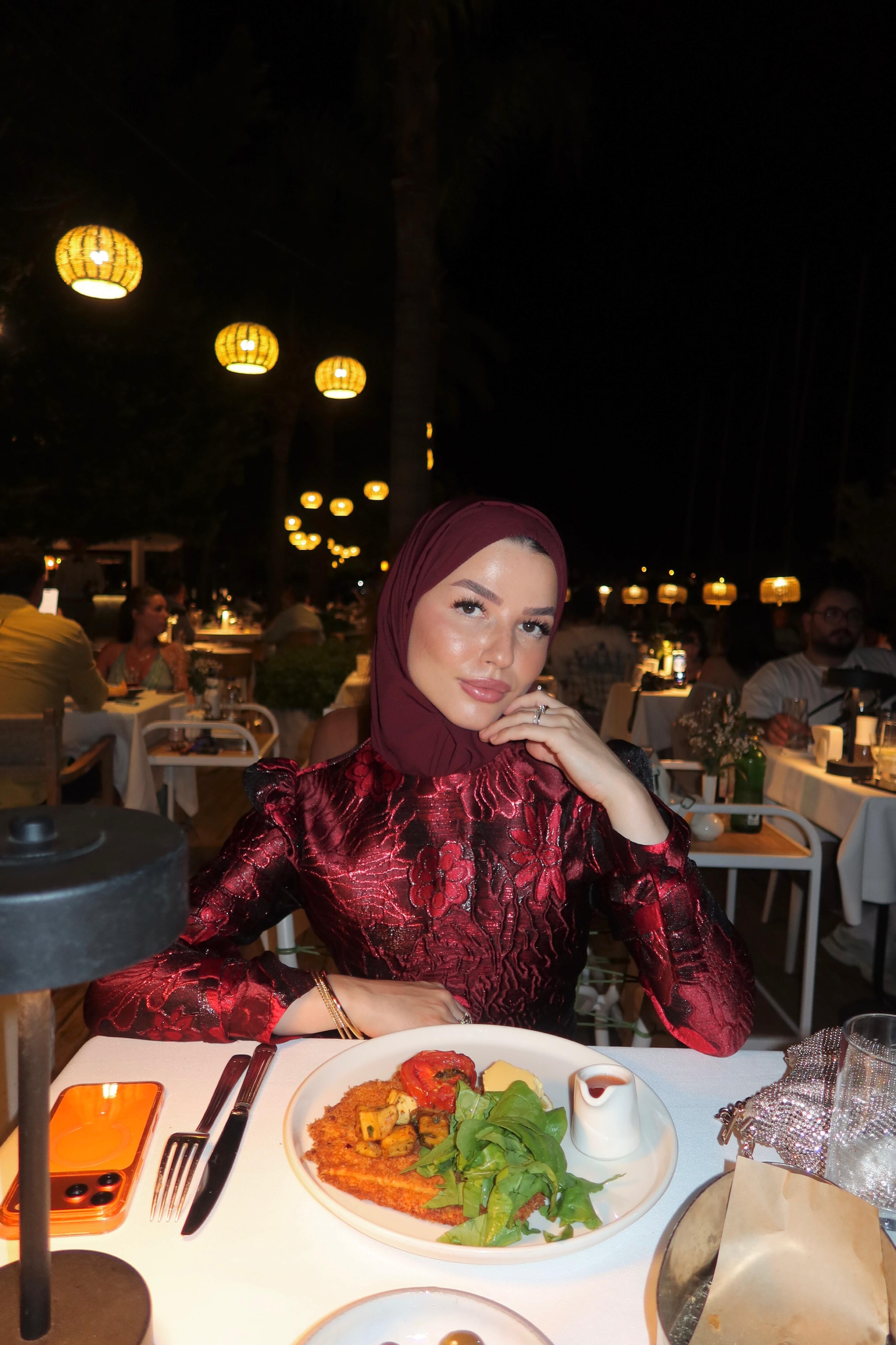 Bordo Rose Elbise