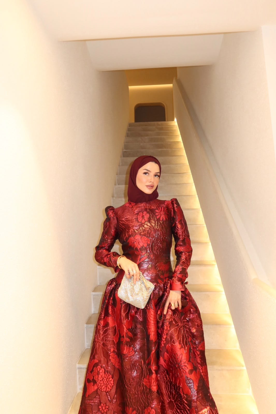 Bordo Rose Elbise