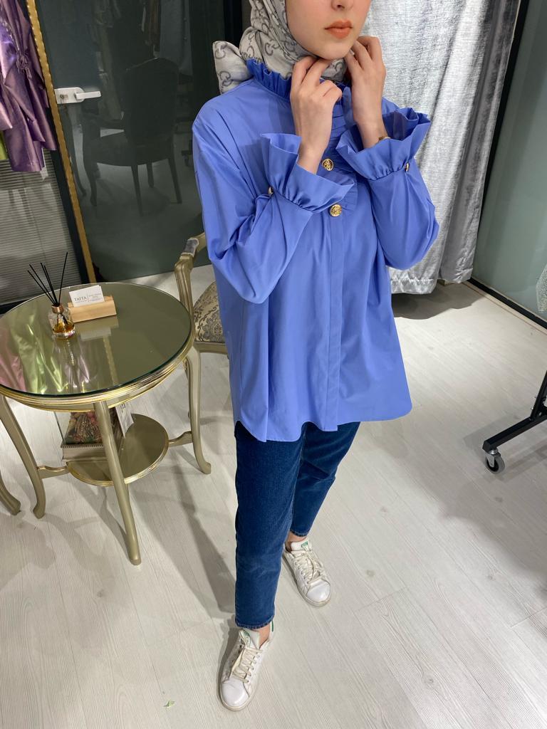 Gök Mavi Fairy Gömlek