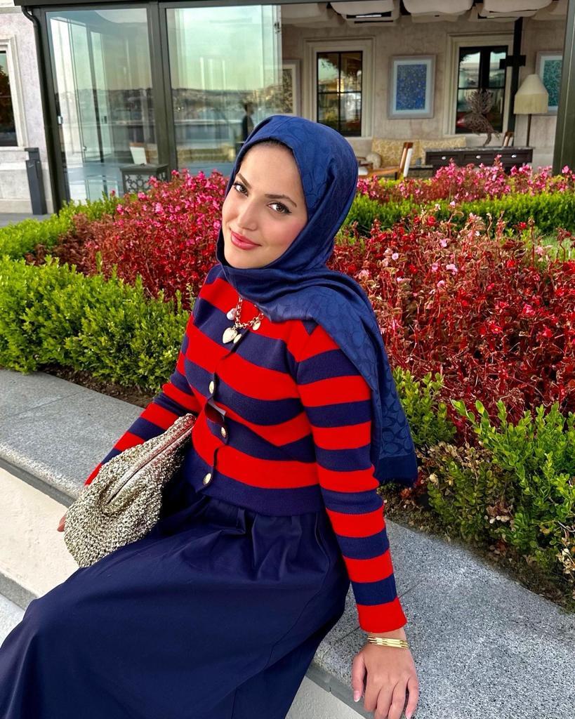 Lacivert Gabardin Etek