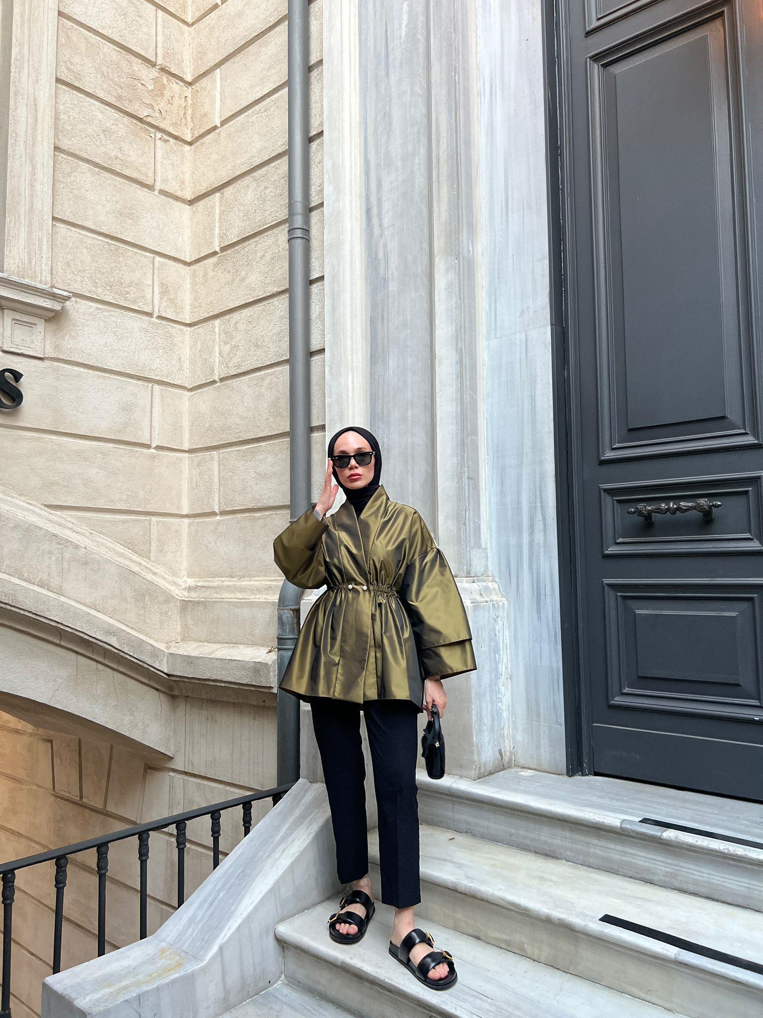 Lara Ceket Yağ Yeşili