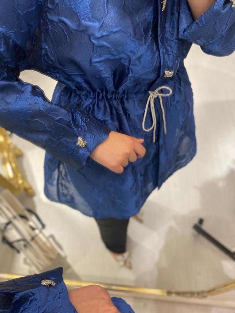 Perla Bluz Gece Mavisi