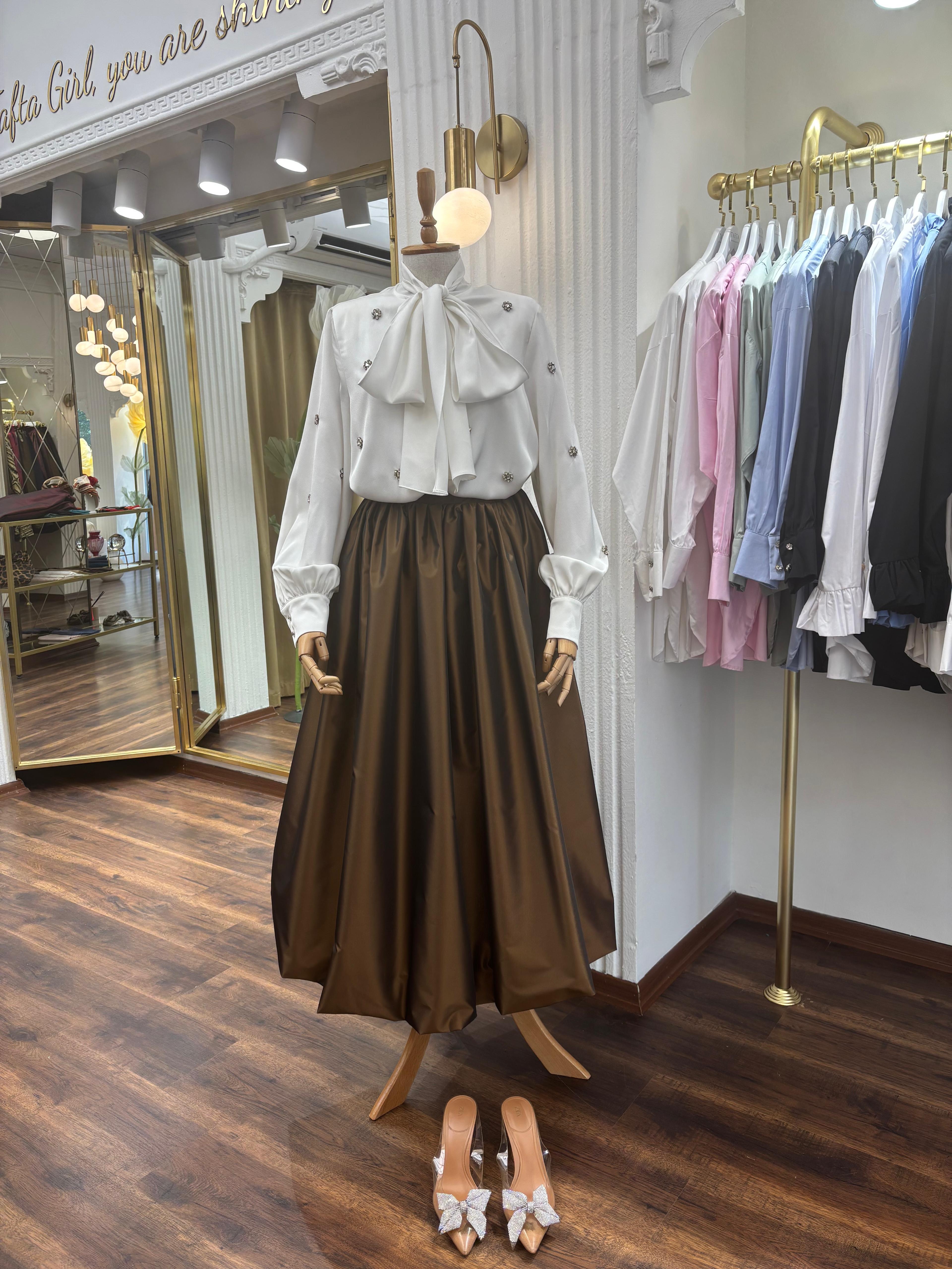 Tafta Balon Etek Acı Kahve