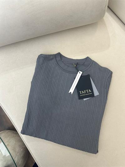 Basic Triko Kazak Gri