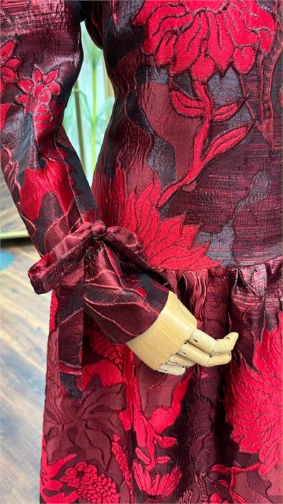 Bordo Rose Elbise
