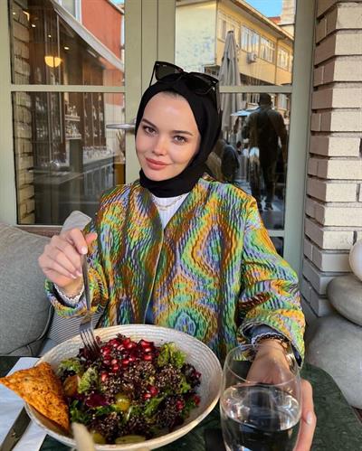 Colorful İpek Kapitone Ceket Turuncu