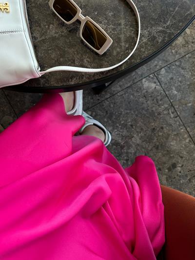Fuchsia Saten Skirt