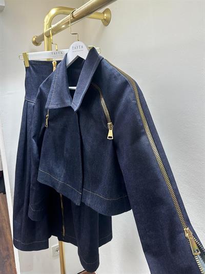 Midnight Gold Denim Ceket