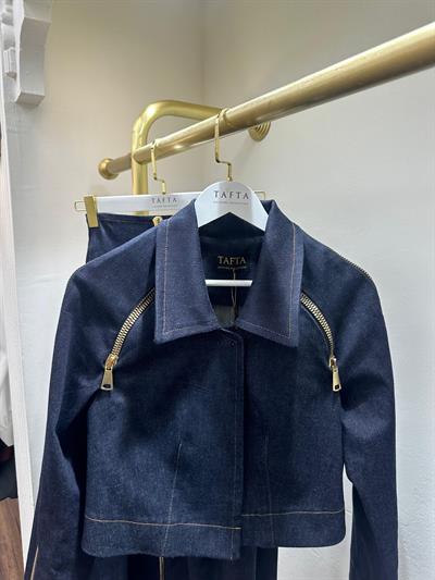 Midnight Gold Denim Ceket