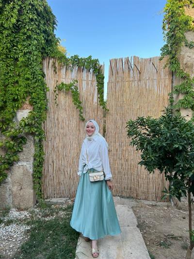Mint Yeşili Saten Skirt