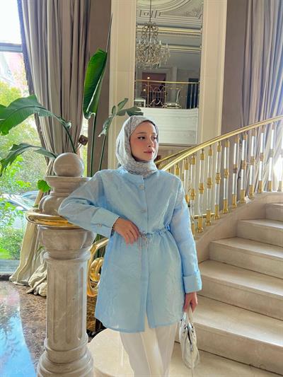 Perla Bluz Buz Mavisi