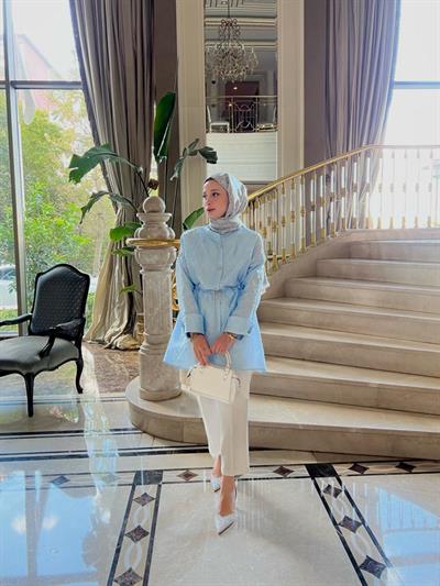 Perla Bluz Buz Mavisi