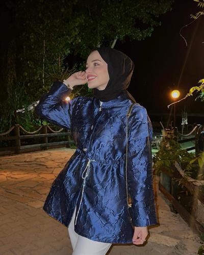 Perla Bluz Gece Mavisi