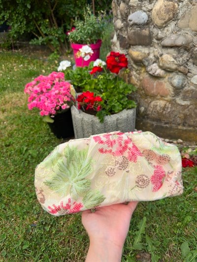 Pullu Payetli Clutch Çanta