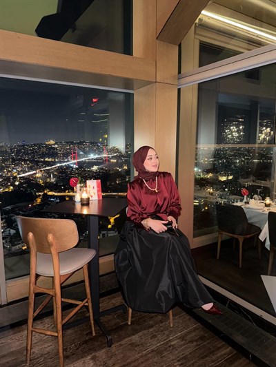 Tafta Balon Etek Siyah