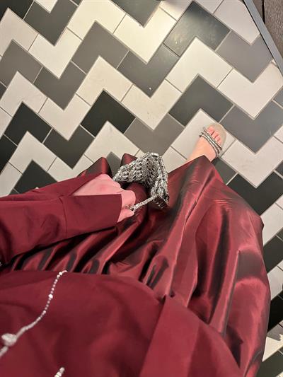 Tafta Balon Etek Vişne