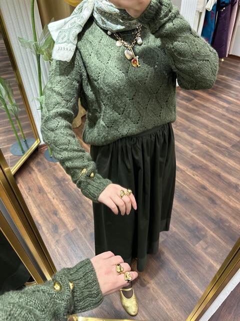Haki Gabardin Skirt