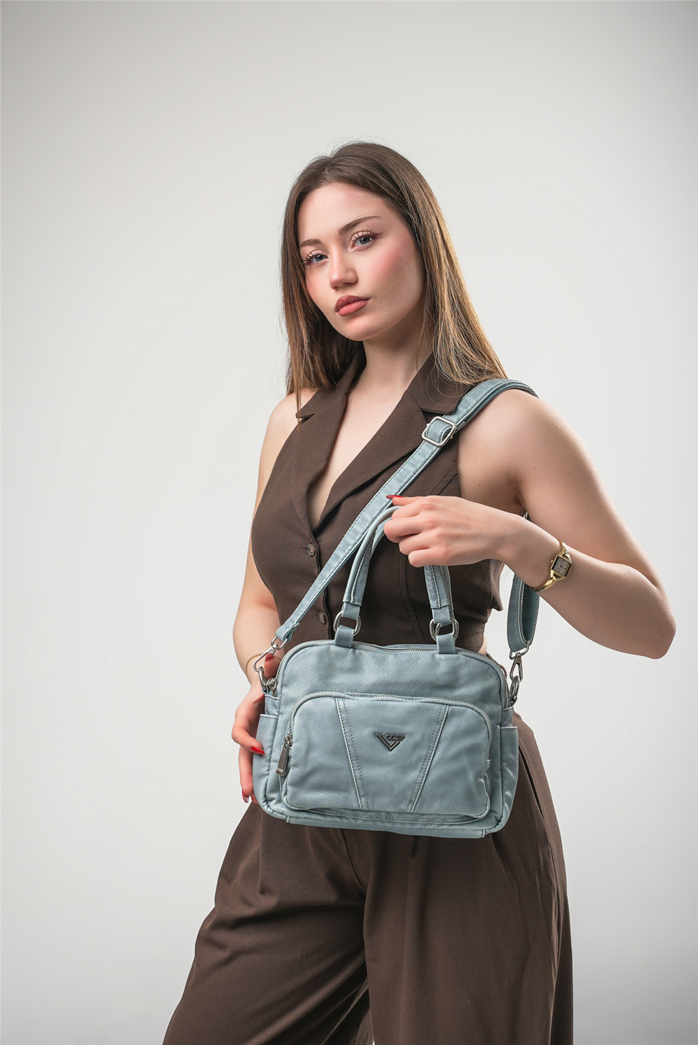 ÇÇS 18079 Kadın Çapraz Askılı El Çantası