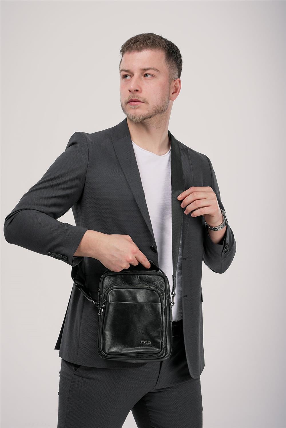 ÇÇS 31591 Hakiki Deri Askılı Çanta