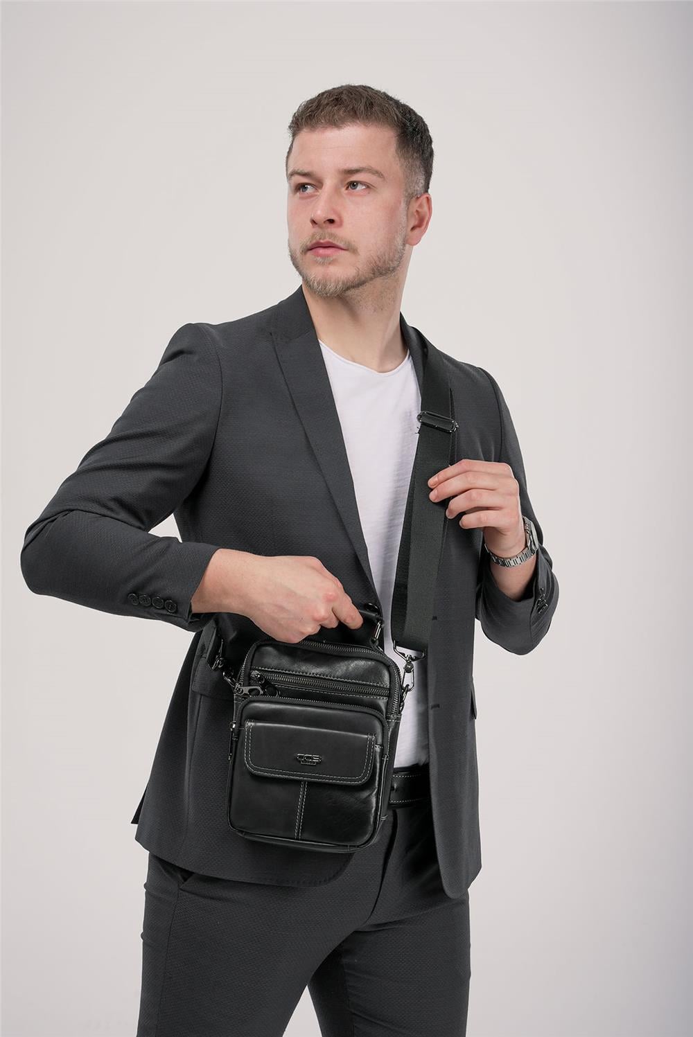 ÇÇS 31600 Hakiki Deri Askılı Çanta