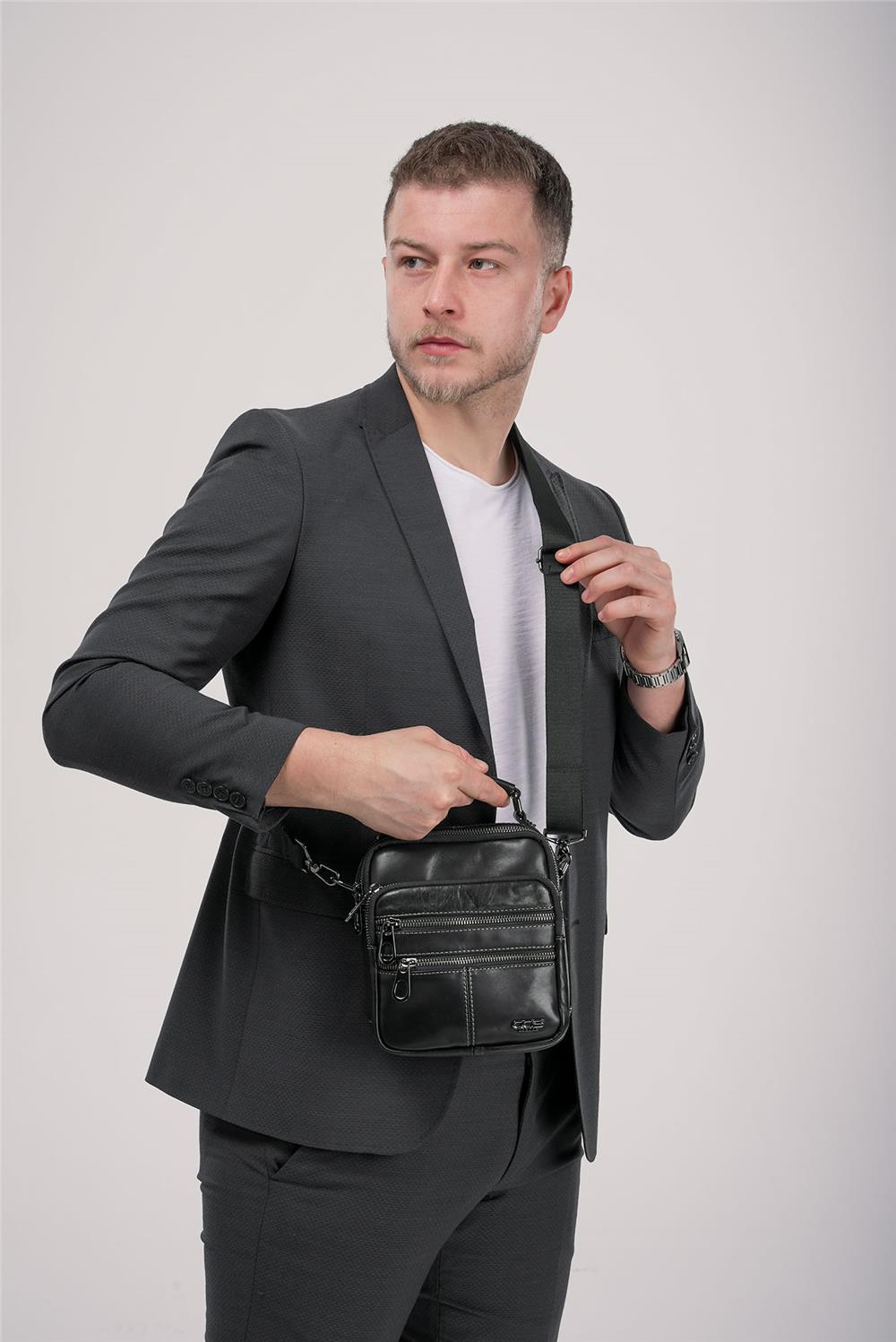 ÇÇS 31603 Hakiki Deri Askılı Çanta