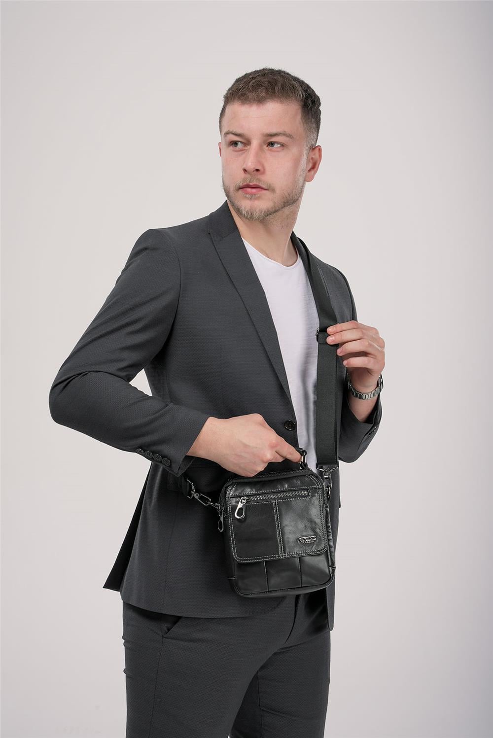 ÇÇS 31605 Hakiki Deri Askılı Çanta
