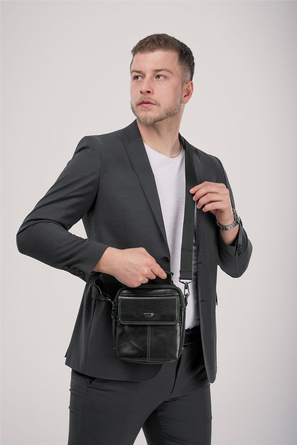 ÇÇS 31606 Hakiki Deri Askılı Çanta