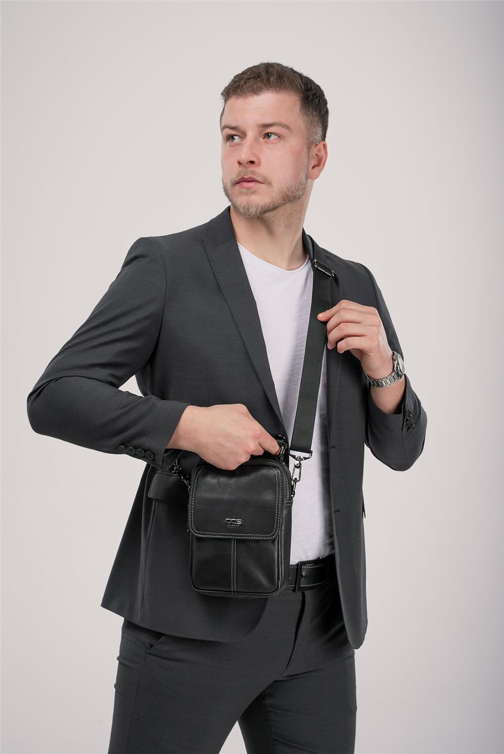 ÇÇS 31610 Hakiki Deri Askılı Çanta